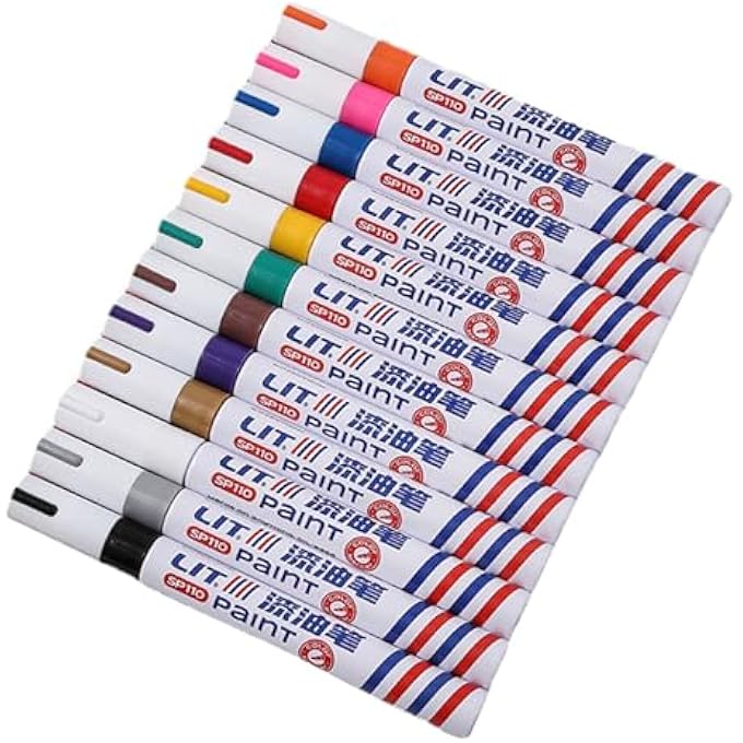 LIT MULTIFUNCTIONAL OIL BASED AUTOMOTIVE PAINT PEN FOR TIRE WHEEL REPAIR QUICK DRYING PERMANENT TOUCH RIMS - Image 5